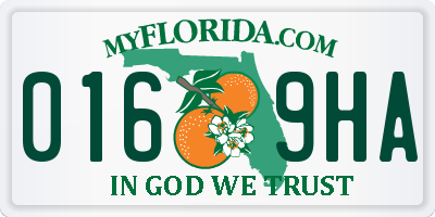 FL license plate 0169HA