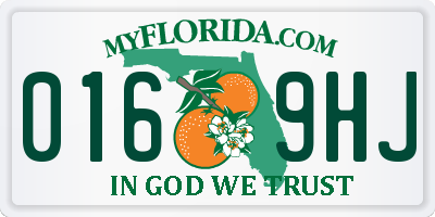 FL license plate 0169HJ
