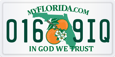 FL license plate 0169IQ
