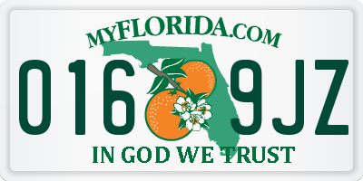 FL license plate 0169JZ