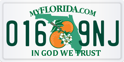 FL license plate 0169NJ