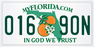 FL license plate 0169ON