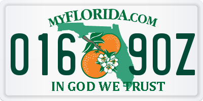 FL license plate 0169OZ