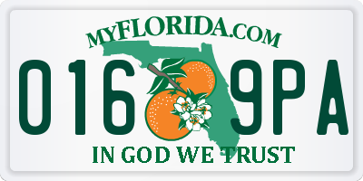 FL license plate 0169PA