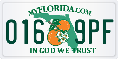 FL license plate 0169PF