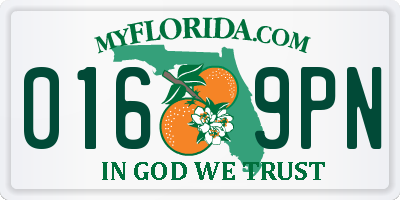 FL license plate 0169PN