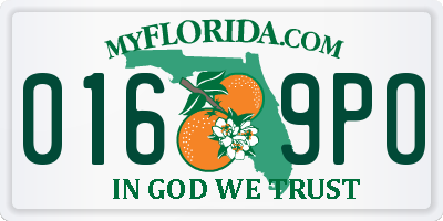 FL license plate 0169PO