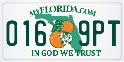 FL license plate 0169PT