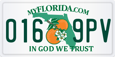 FL license plate 0169PV