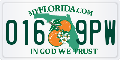 FL license plate 0169PW
