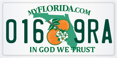 FL license plate 0169RA
