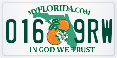 FL license plate 0169RW