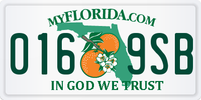 FL license plate 0169SB