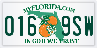 FL license plate 0169SW
