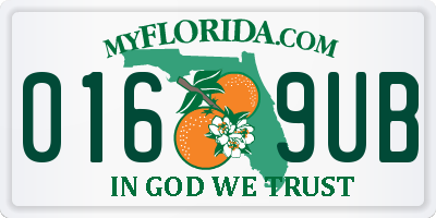 FL license plate 0169UB