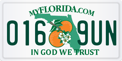 FL license plate 0169UN