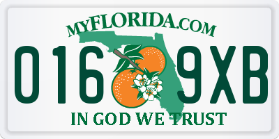 FL license plate 0169XB