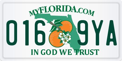 FL license plate 0169YA
