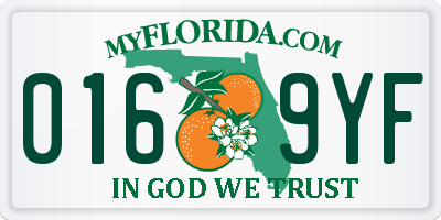 FL license plate 0169YF
