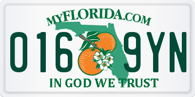 FL license plate 0169YN