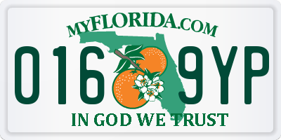 FL license plate 0169YP