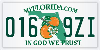 FL license plate 0169ZI