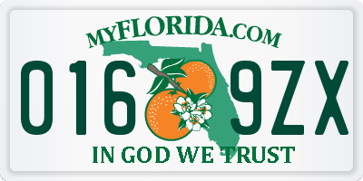 FL license plate 0169ZX