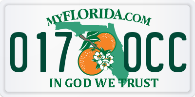 FL license plate 0170CC