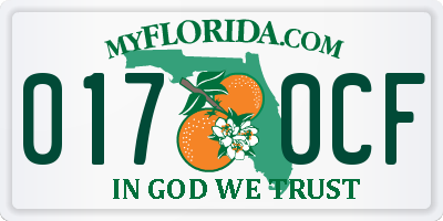 FL license plate 0170CF