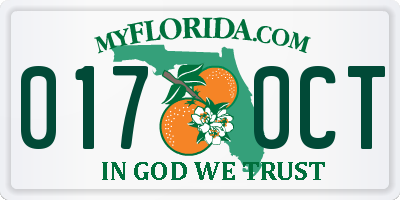 FL license plate 0170CT
