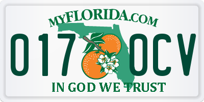 FL license plate 0170CV