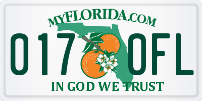 FL license plate 0170FL