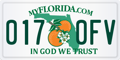 FL license plate 0170FV