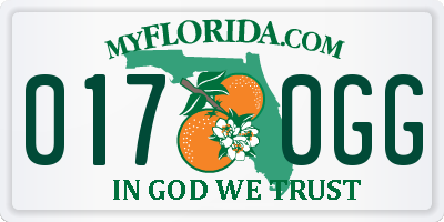 FL license plate 0170GG
