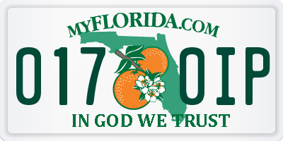 FL license plate 0170IP