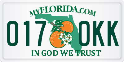 FL license plate 0170KK