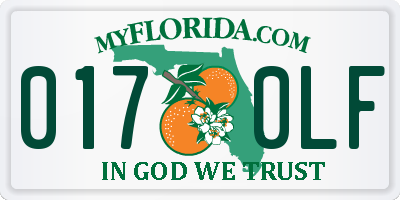 FL license plate 0170LF
