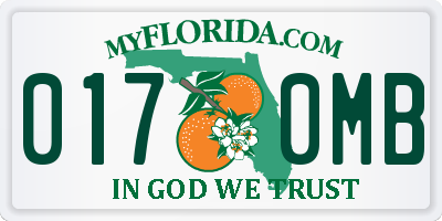 FL license plate 0170MB