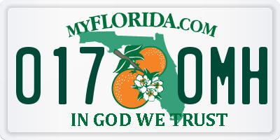 FL license plate 0170MH