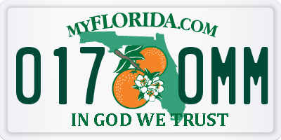 FL license plate 0170MM
