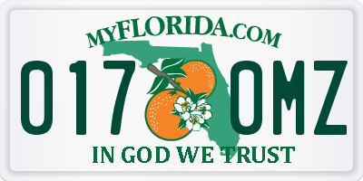 FL license plate 0170MZ