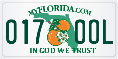 FL license plate 0170OL