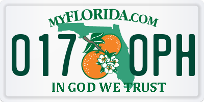 FL license plate 0170PH