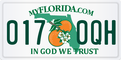 FL license plate 0170QH