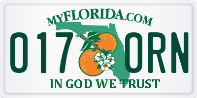 FL license plate 0170RN