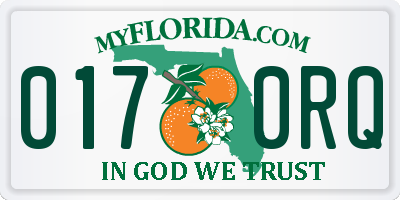 FL license plate 0170RQ