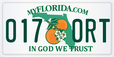 FL license plate 0170RT