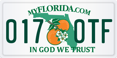 FL license plate 0170TF