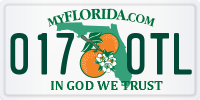 FL license plate 0170TL
