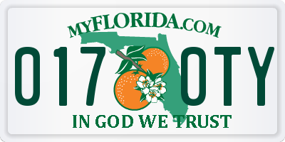 FL license plate 0170TY
